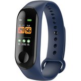 Bratara Fitness iUni N3C, Display OLED 0.96 inch, Bluetooth, Pedometru, Notificari, Albastru